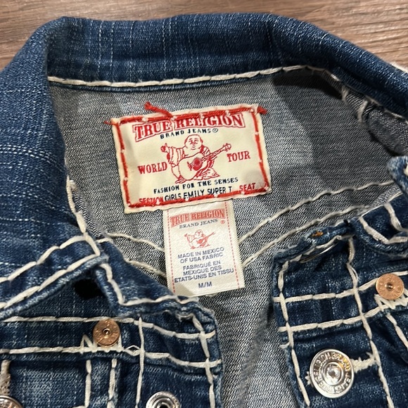 True Religion - 
Boys Blue Denim Jeans Jacket-  Medium. 
Pants size 6 - Picture 4 of 7
